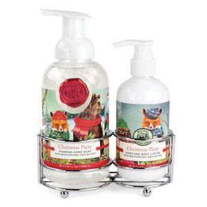 Michel Design Works Christmas Party Foaming Shea Butter Hand Soap & Lotion Caddy